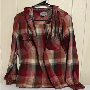 Carhartt Red Plaid Button Up Shirt